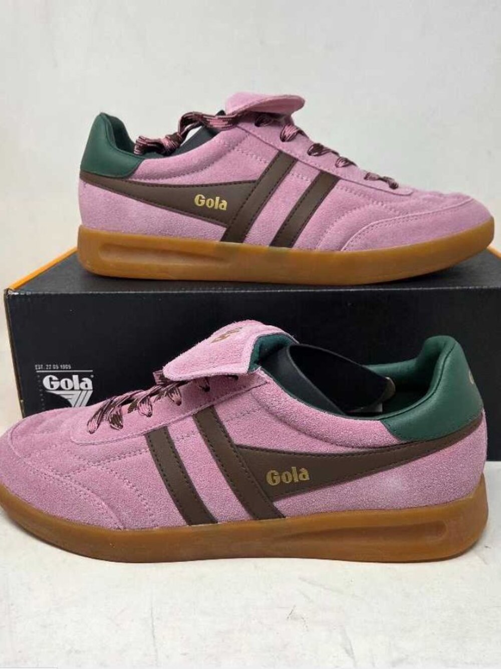New women's US 11 (Eu 42) Gola Stadia 86 suede sneakers Candy Green Gum stadium